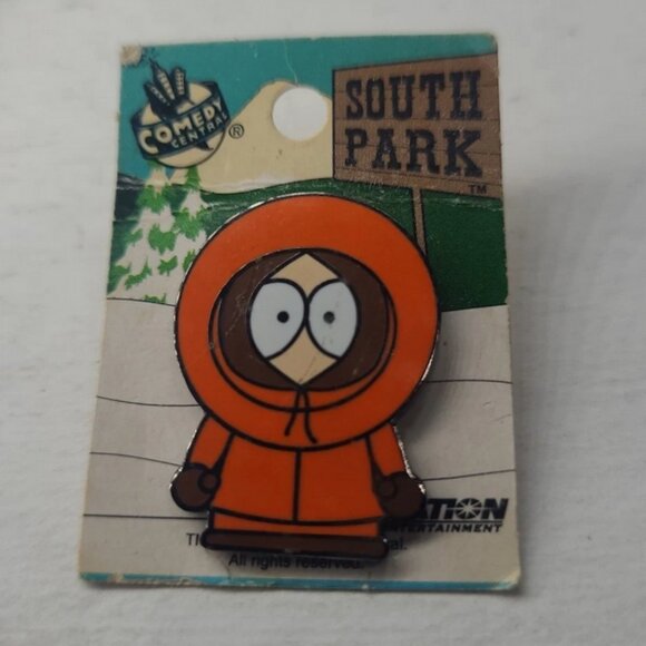 RARE VINTAGE 1998 SOUTH PARK ENAMEL PIN KENNY MCCORMICK COMEDY CENTRAL NEW - Picture 1 of 5